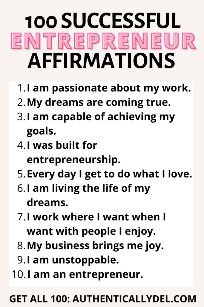 35 Powerful Affirmations For Entrepreneurs
